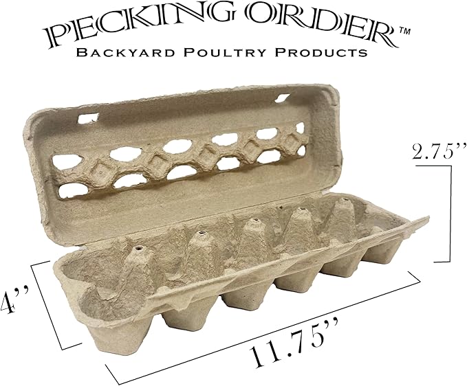 Pecking Order Paper Pulp Egg Cartons - 12 Pack