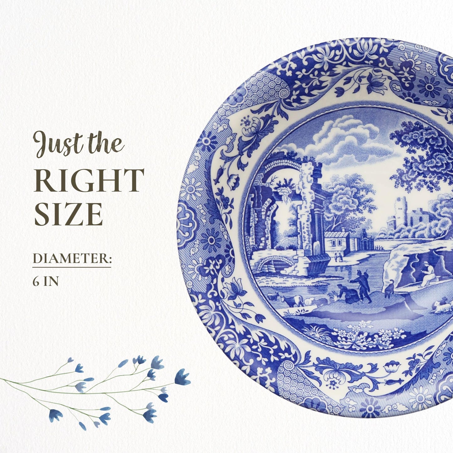 Spode Blue Italian Ascot Cereal Bowl, Set of 4