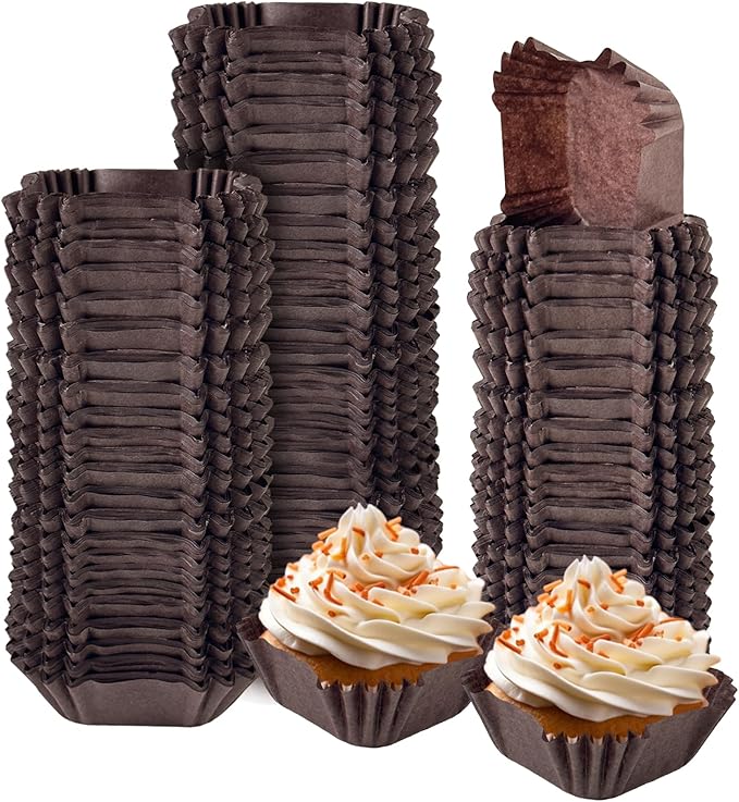 qiqee Coffee Cupcake Liners, 300 Count, Jumbo Size