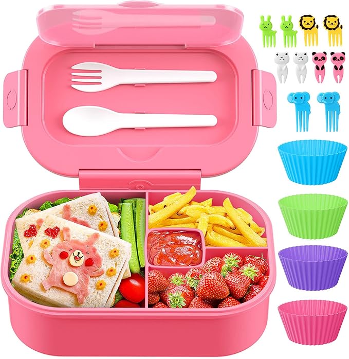 Bento Box Kid Adult Lunch Box 2 Pack, Leakproof Bento Lunch Container