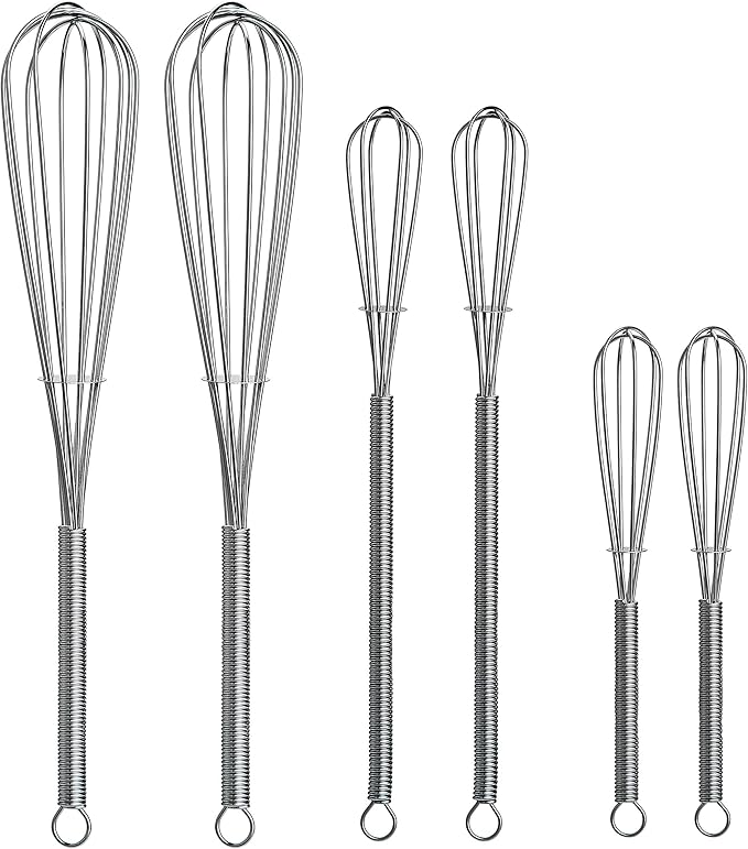7.2 inch Mini Wire Whisk 6 Pack - Stainless Steel