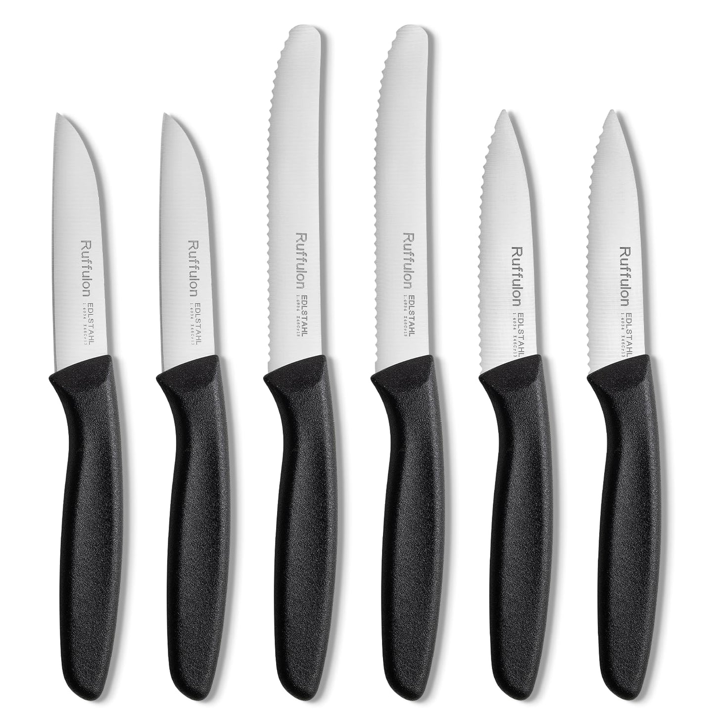 Vegetable and Fruit Knives set,Sharp Serrated Paring Knife,Ergonomic Handle