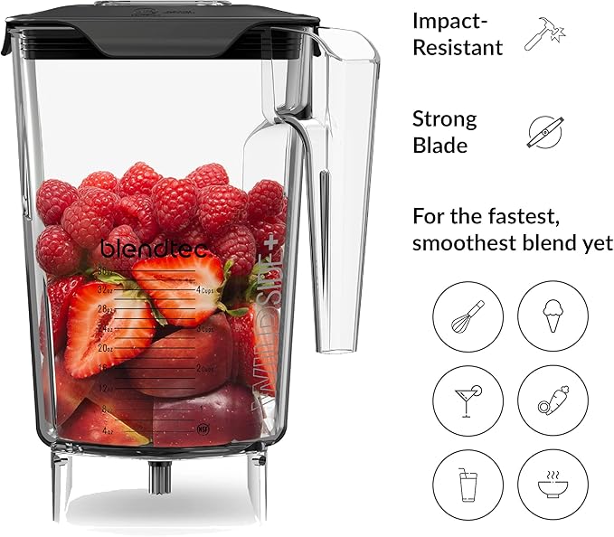 Blendtec 90oz WildSide Jar, 36oz Blending Capacity, Clear