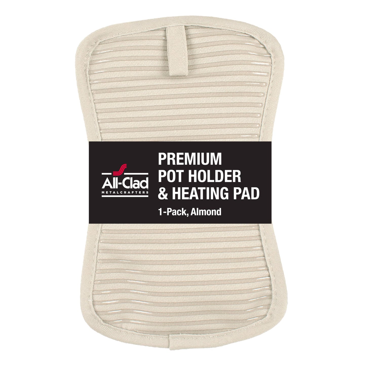 All-Clad Premium Pot Holder & Heating Pad, (1-Pack) Heat Resistant to 500 Degrees, 100% Cotton 10"x6.25" for Kitchen and Barbeque, Chili Red