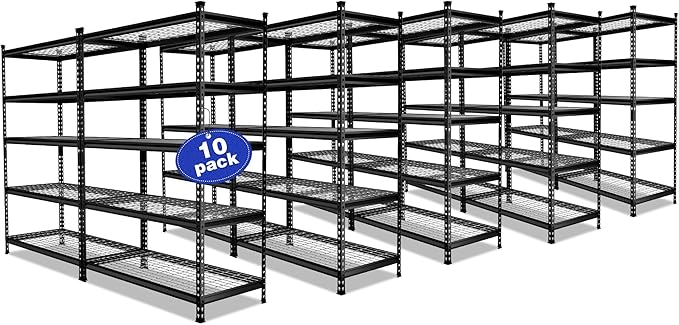 WORKPRO 5-Tier Adjustable Metal Shelving, 48”Wx24”Dx72”H, 4000LBS Capacity