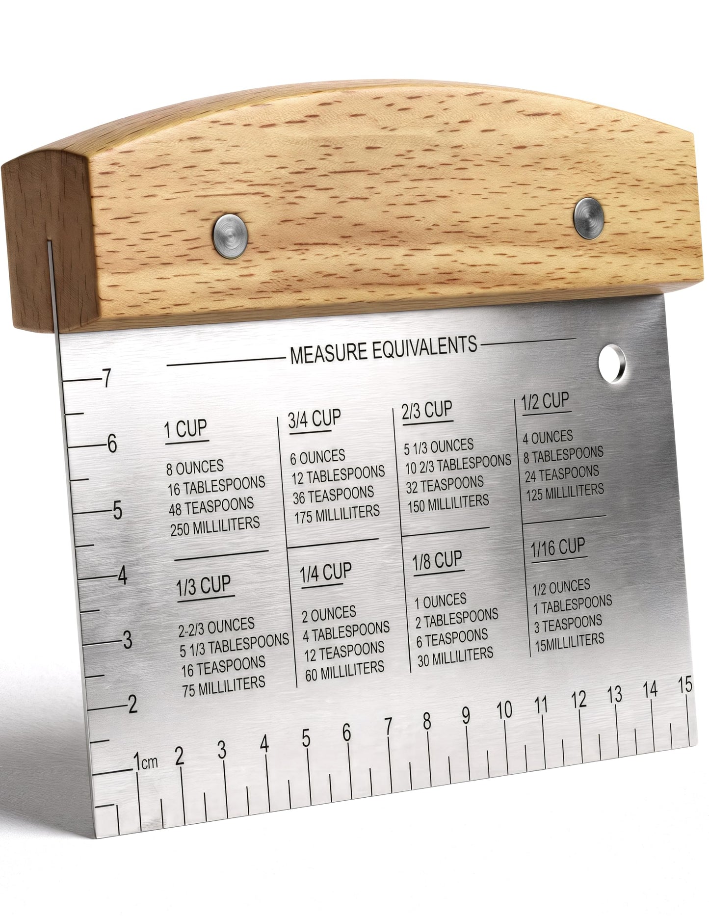 Superbaking Multipurpose Bench Scraper, 6" Grill & Dough Scraper with Ruler