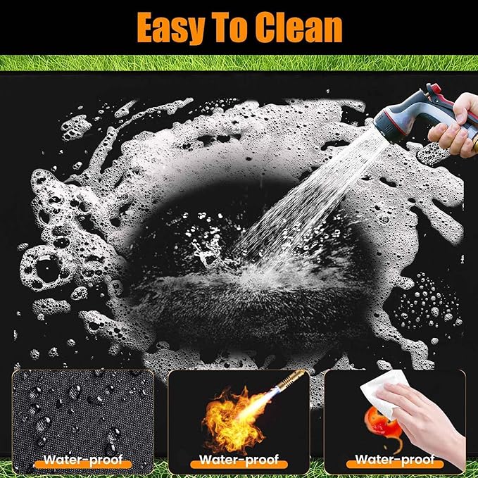 THMINS 90x48 Inches Extra Large Under Grill Mat for Outdoor BBQ