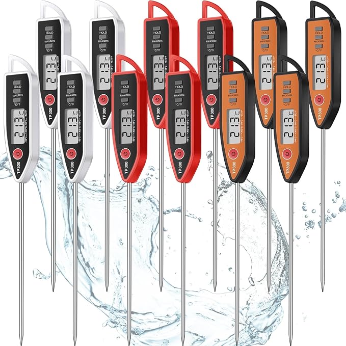 Digital Thermometer Food Meat Candy Water Immediate Read Thermometer for Kitchen Cooking(6 Pcs)