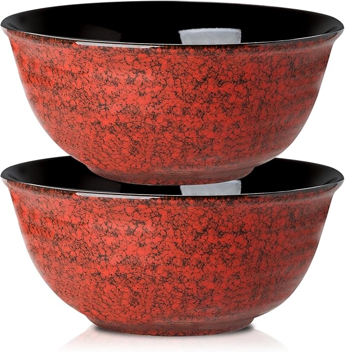 HASENSE Ceramic Mixing Bowls Set, 2.1/1.0/0.5 Qt, Handmade Salad Serving Bowls for Kitchen, Deep Nesting Dishes for Storage and Baking, Microwave Dishwasher Safe