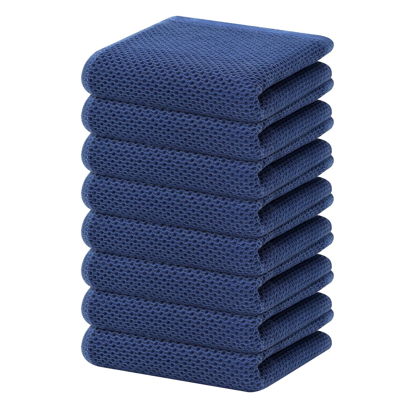 Homaxy 100% Cotton Waffle Weave Kitchen Dish Cloths, Ultra Soft Absorbent Quick Drying Dish Towels, 12 x 12 Inches — 13 x 28 - 12 Pack — 13 x 28 - 8 Pack