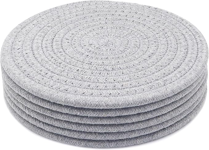 KITLAB 8 Inch Trivets for Hot Dishes, Hot Pots and Pans, 6 Pcs