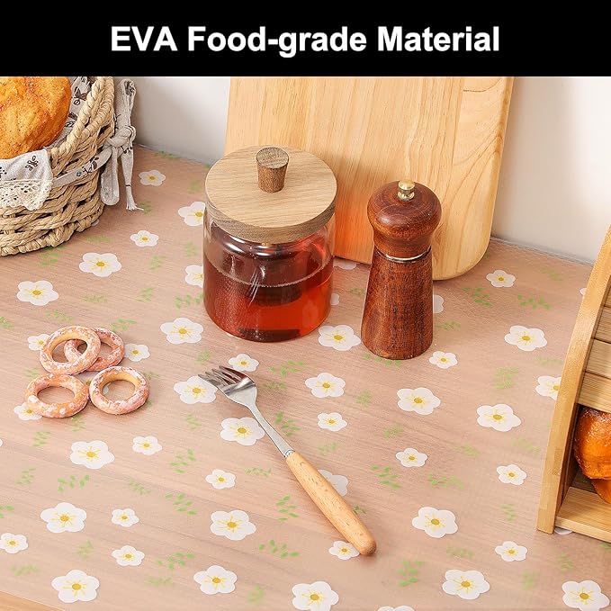 Cooyes Shelf Liner – Premium Non-Adhesive Cabinet & Drawer Liner for Kitchen – Waterproof Shelf Paper with Modern Pattern – Durable EVA Cabinet Mat – Easy to Cut （12" W x 240" L）