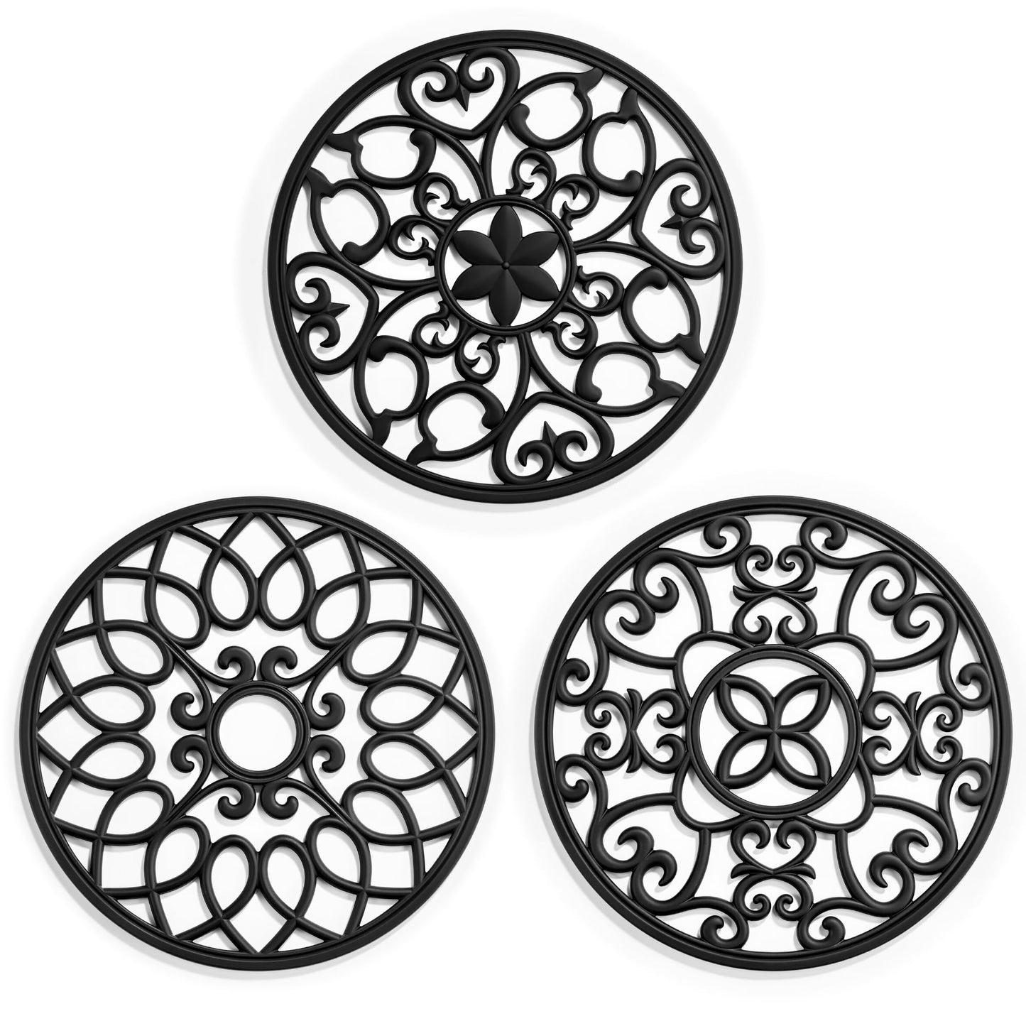 SMARTAKE 6 Set Silicone Trivet Mats for Hot Dishes Pots and Pans (Red)