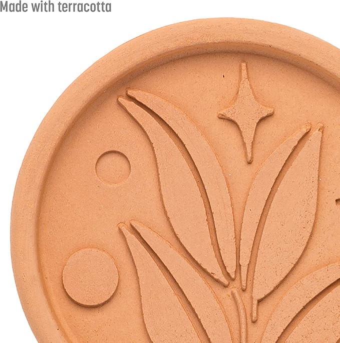 Goodful Brown Sugar Saver and Softener Disc with Elegant Leaf Design,Multiple Uses for Food Storage Containers,Reusable and Food Safe,Terracotta, (Pack of 24)
