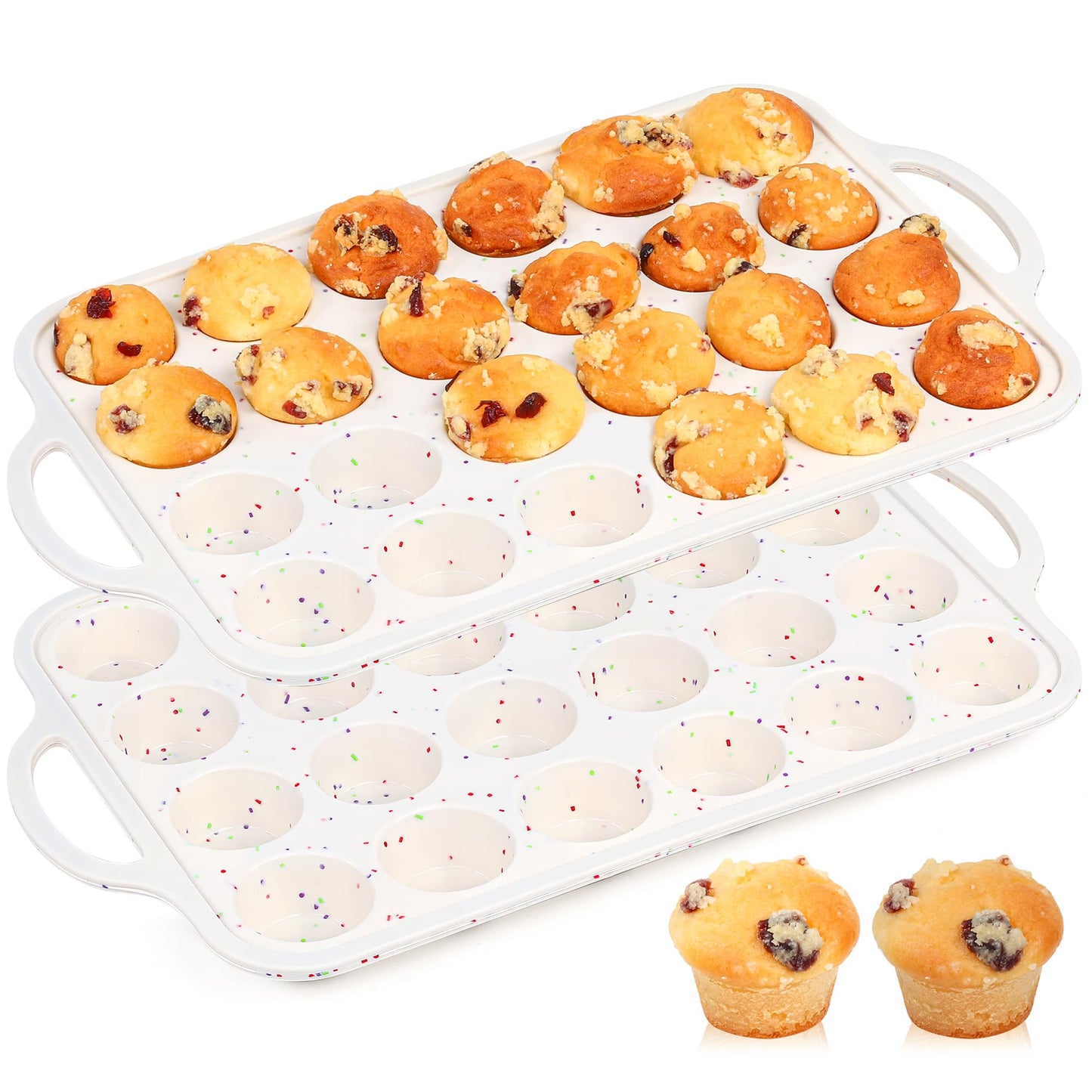 AOTASO 6 Cup Jumbo Muffin Pan for Baking with Metal Frame Nonstick
