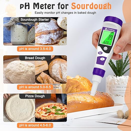 EZTOCH Food pH Meter, Digital pH Meter for Food Fermentation Canning