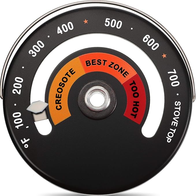 Frienda Wood Stove Thermometer Magnetic for Wood Burning Gas Stove(1 Piece)