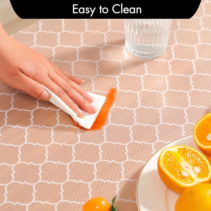 Cooyes Shelf Liner for Kitchen Cabinets – Non-Adhesive Waterproof Drawer Liner – Durable EVA Material Easy-to-Cut Shelf Paper for Refrigerator, Cupboard, Dresser with Modern Pattern