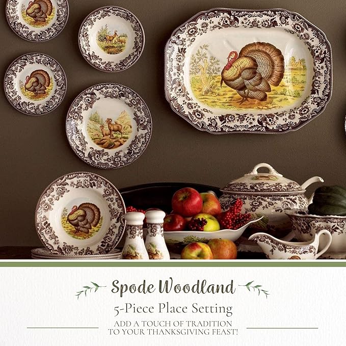 Spode Woodland 5 Piece Place Setting, Pheasant