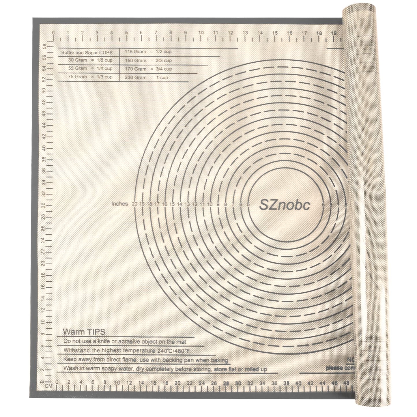 Silicone Pastry Mat 34X26 inch Baking Mat for Rolling Dough