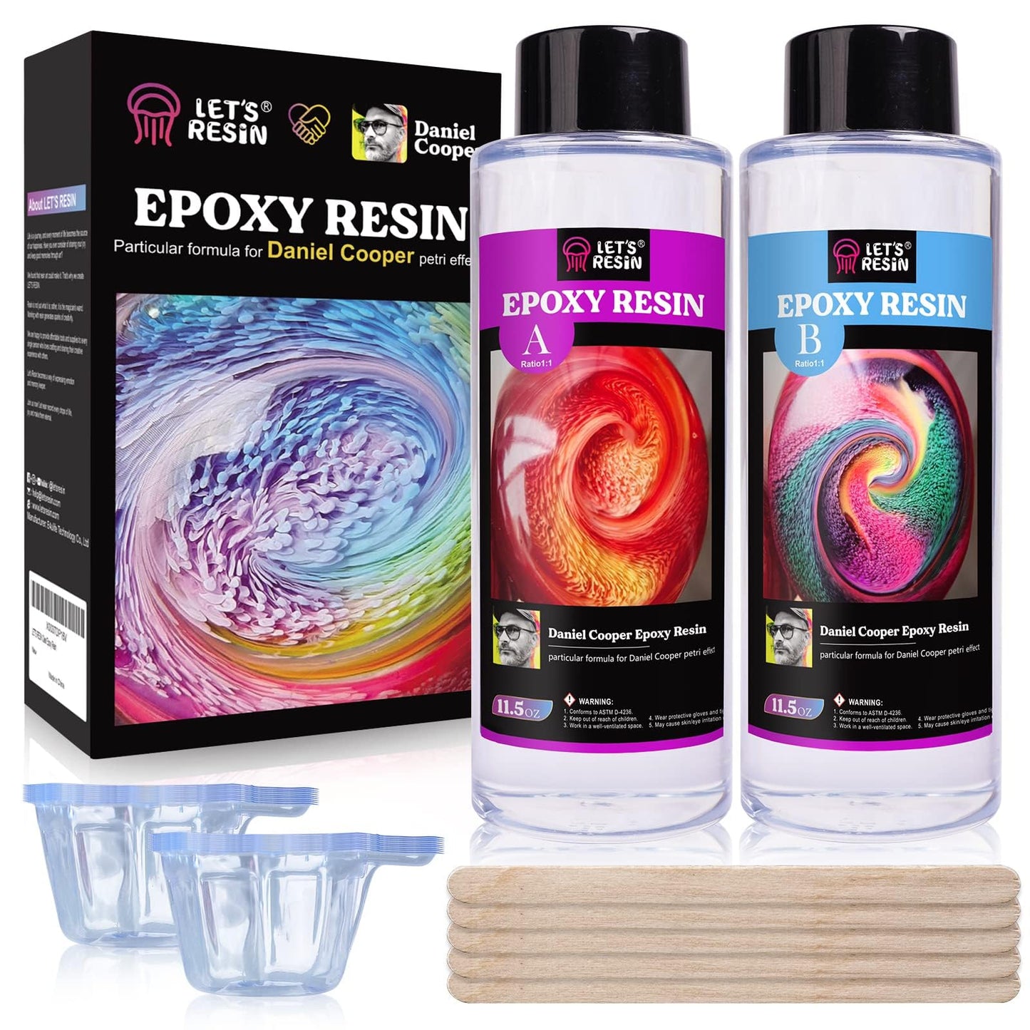 LET'S RESIN Bubble Free Epoxy Resin, 23oz Clear Resin for Petri Effects
