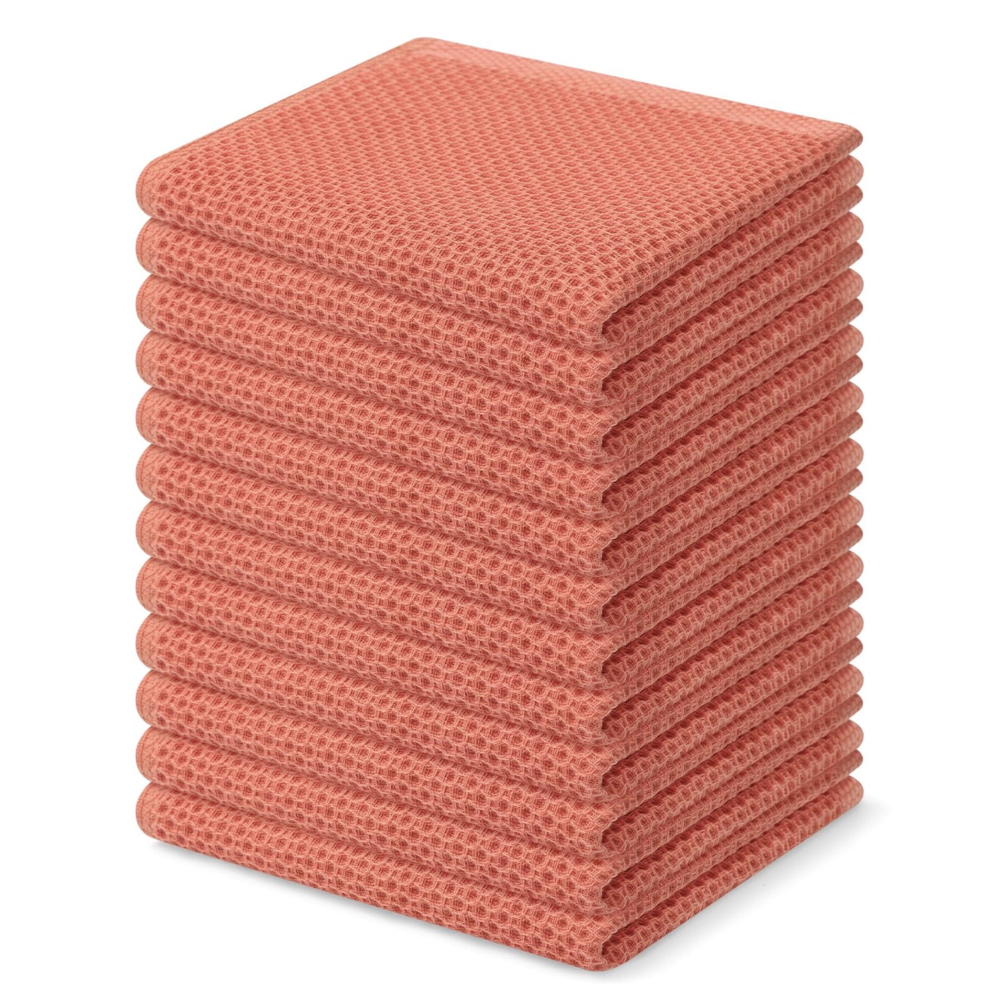 Homaxy 100% Cotton Waffle Weave Kitchen Dish Cloths, Ultra Soft Absorbent Quick Drying Dish Towels, 12 x 12 Inches — 13 x 28 - 12 Pack — 12 x 12 - 12 Pack