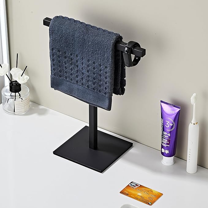 Bathroom Hand Towel Holder Stand，T-Shape Hand Towel Holder Stand SUS304 Stainless Steel for Bathroom，Kitchen or Vanity Countertop