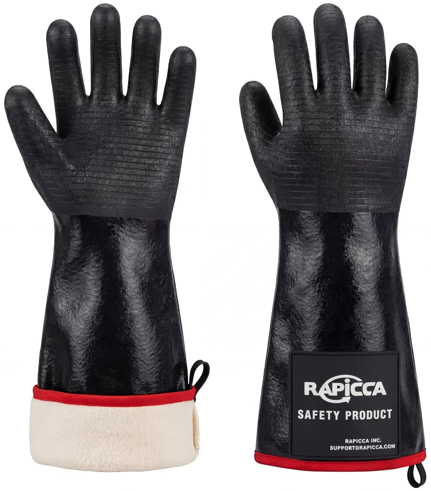 RAPICCA BBQ Grill Gloves, 932°F Heat Resistant Neoprene, 14 in XL