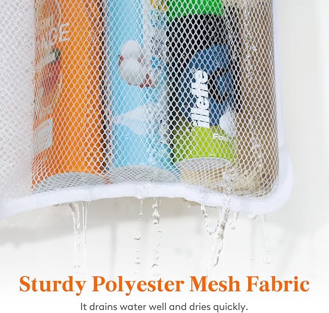 Lifewit Mesh Shower Caddy, 9 Pockets Hanging Shower Organizer with Quick Drying Mesh, Portable Space Saving Bathroom Organizer to Hold Soap, Shampoo and Cruise Ship Essentials, White, Large - 2 Pack