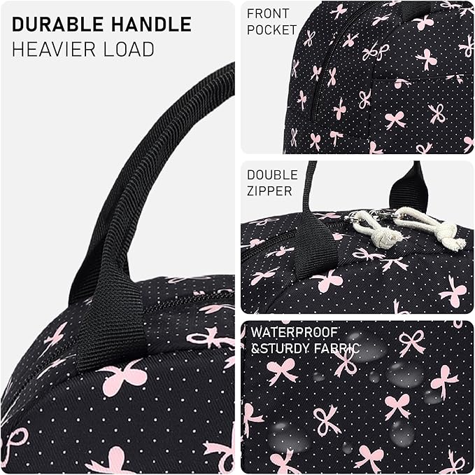 Bluboon Lunch Bag for Women Men Cute Lunch Tote Bags Reusable Insulated Lunch Box Large Capacity Reusable Insulated Cooler for Work Picnic or Travel