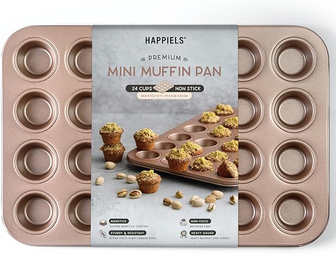 HAPPIELS 5 x 9 inch Nonstick Loaf Pan 1lb for Oven Baking, PFOA & BPA Free