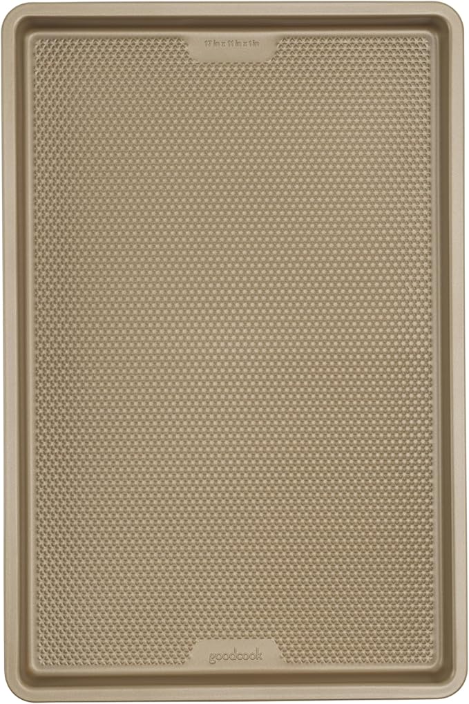 GoodCook 11 x 17-Inch Non-Stick Divided Sheet Pan – 3-in-1 Textured Cooking Pan, Baking Dish, Scratch-Resistant Carbon Steel Oven Pan for Meal Prepping & Dinners