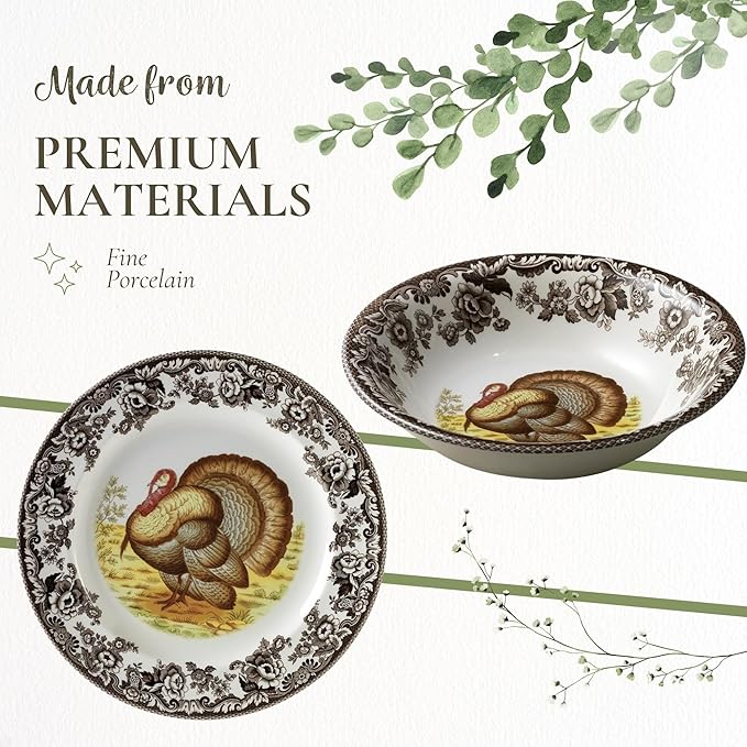 Spode Woodland Turkey 3 Piece Place Setting