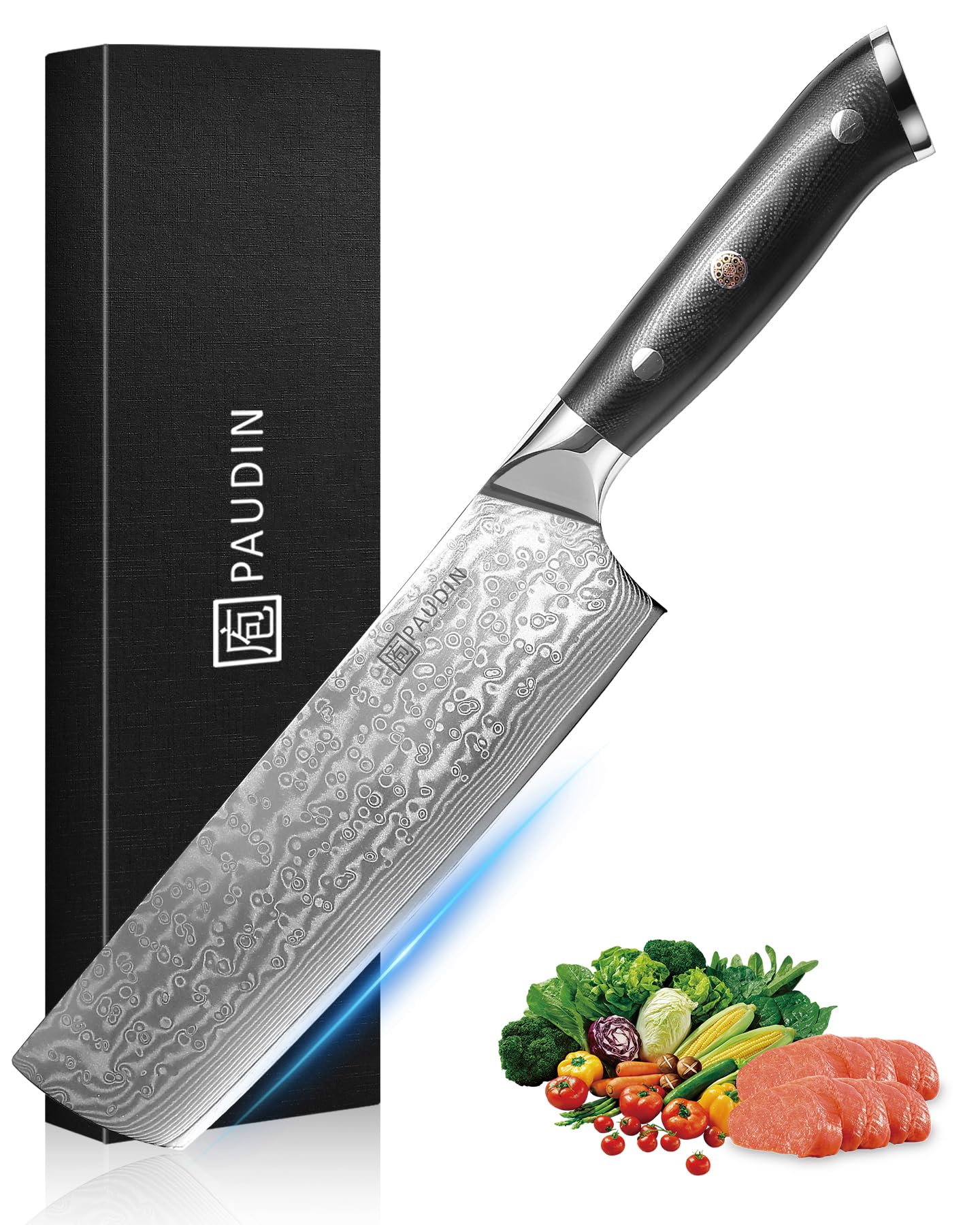 PAUDIN Utility Knife 5'', 67-Layer Forged Damascus Kitchen Knives