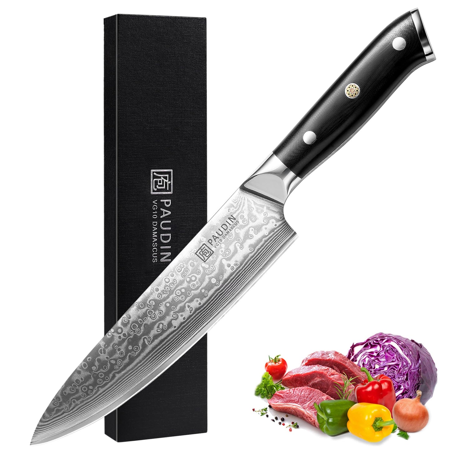 PAUDIN Utility Knife 5'', 67-Layer Forged Damascus Kitchen Knives