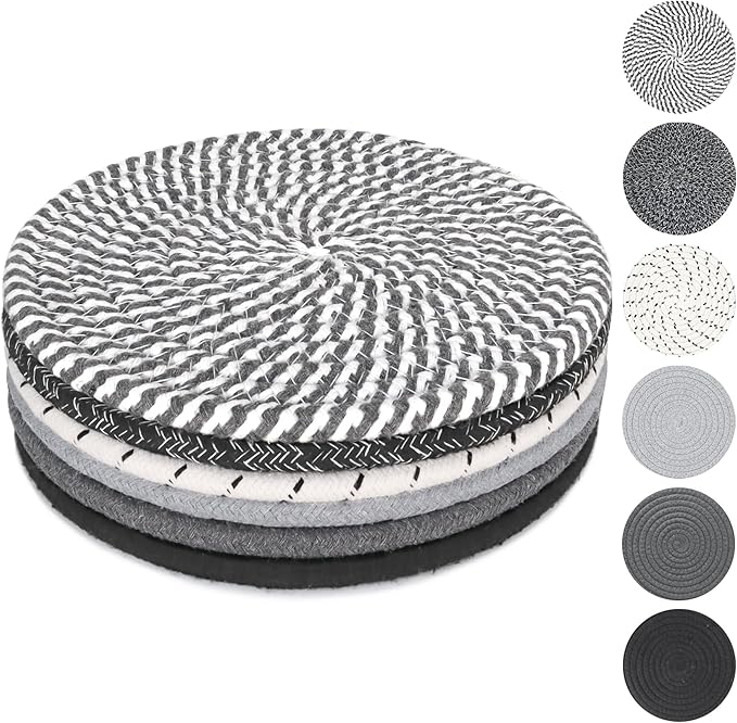 KITLAB 8 Inch Trivets for Hot Dishes, Hot Pots and Pans, 6 Pcs