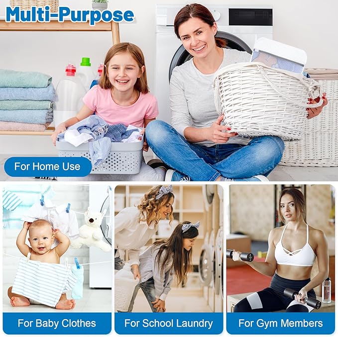 4 PCS Durable Honeycomb Mesh Laundry Bags for Delicates with Zipper, 16" x 20"+20" x 24" Reusable Laundry Bag Mesh Wash Bags for Washing Machine for Clothes, Shoes, Socks, Bra (2L + 2XL, White)