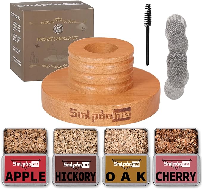 Smlpuame Cocktail Smoker Kit, Old Fashioned Whiskey Bourbon Drink Smoker
