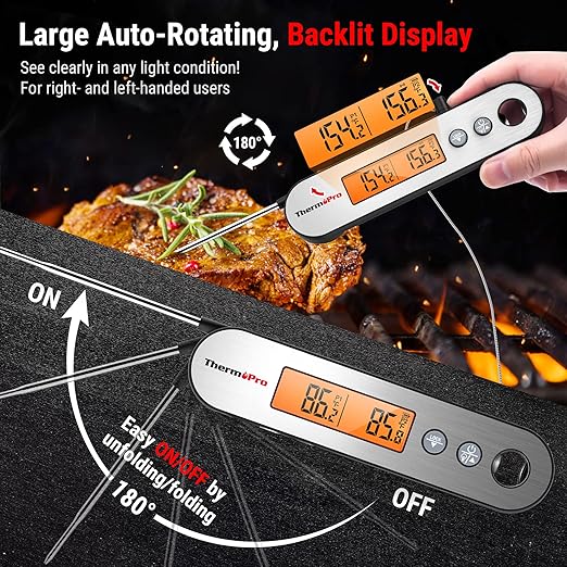 TempPro TempSwift Rechargeable Digital Meat Thermometer for Cooking
