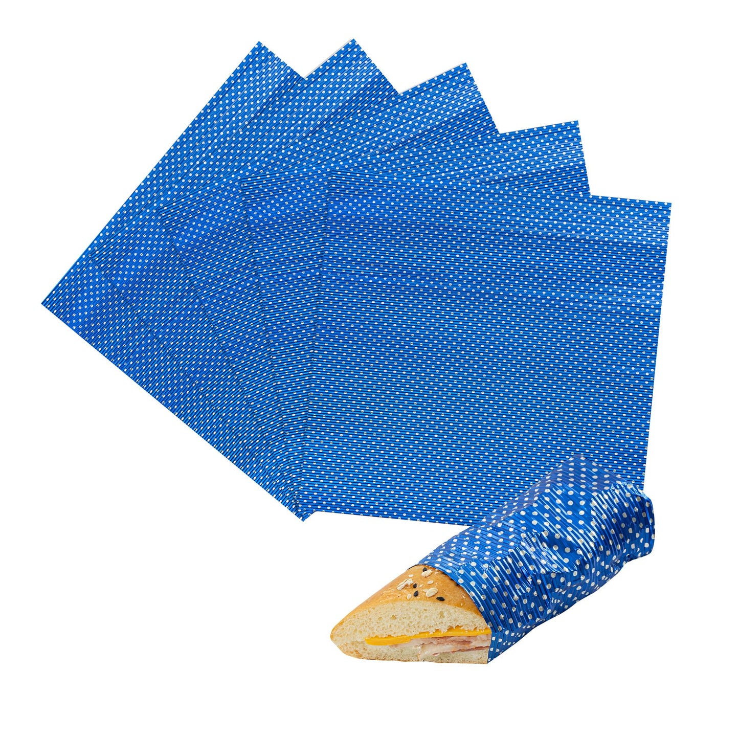 Restaurantware 12" x 12" Rippled Aluminum Foil Food Wrap and Fry Basket Liner: Perfect for Restaurant Take Out Bakeries and Food Trucks - Silver Foil Sandwich Wraps - 500-CT