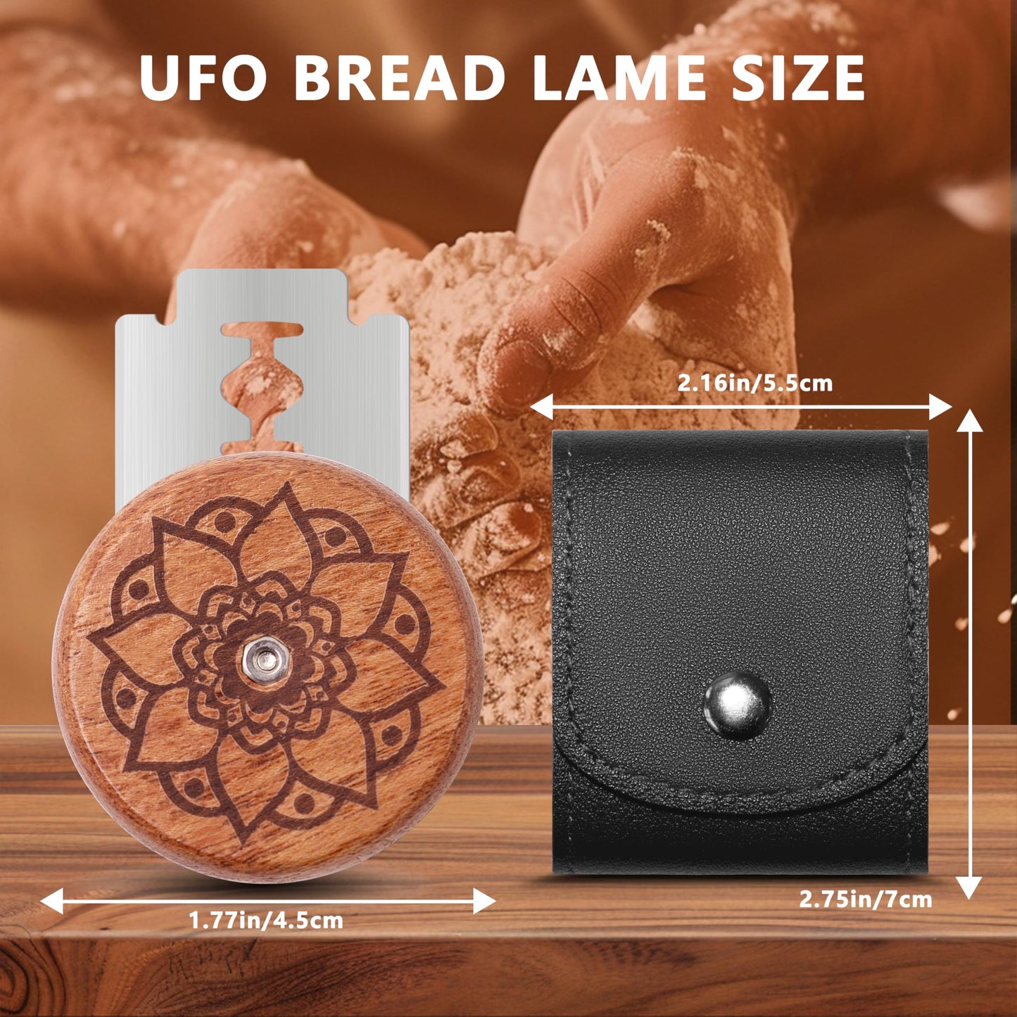 Epritliber UFO Bread Lame Sourdough Scoring Tool Bread Scorer,Circle-red