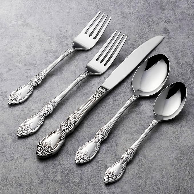 Oneida Wordsworth 45-Piece 18/0 Silverware Set for 8, Flatware