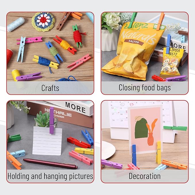 Mr. Pen- Large Wooden Clothes Pins, 2.9 Inch, 50 Pack, Natural Wood Clips for Crafts, Classroom Projects, Hanging Photos, Chip Bags, Decoration, Rust Resistant Spring