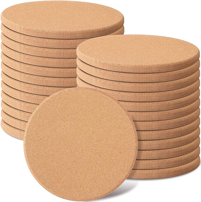 Panitay 16 Pcs Cork Trivets 8 Inch Round Bulk Hot Pads Kitchen