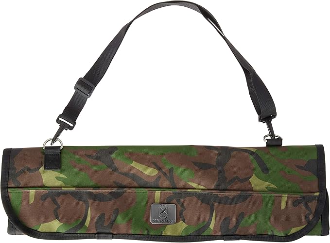 Mercer Culinary Double-Zip 17-Pocket Knife Case,Black