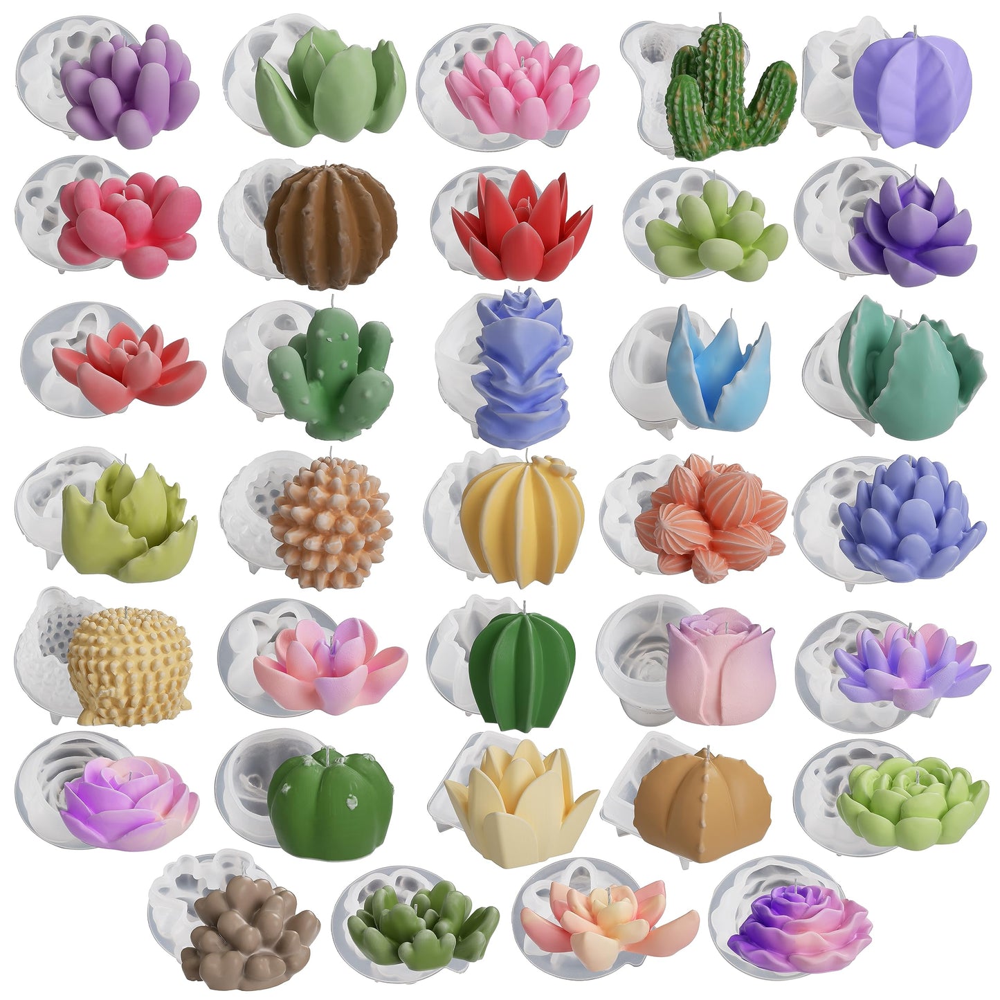 Resin Casting Mold Resin Making Molds Silicone Mold for Candle Home Decorate Mold 3D Animal Mold Candle Making Mold (Animal-Column-Bear)