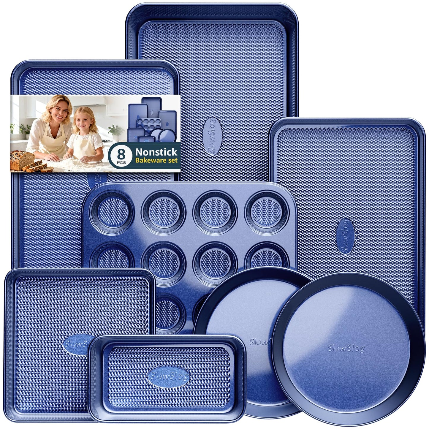 Baking Pans Set 8-Piece Bakeware Sets, Baking Sets for Cooking Oven Pan Set