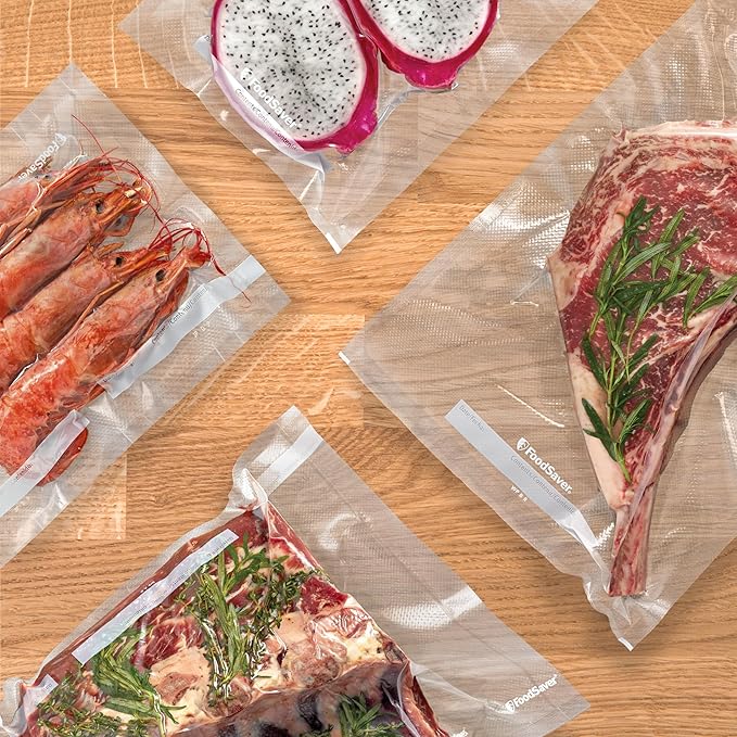 FoodSaver Custom Fit Vacuum Sealer Rolls, Airtight Food Storage and Sous Vide Rolls, BPA-Free, 11 x 16' (Pack of 3)