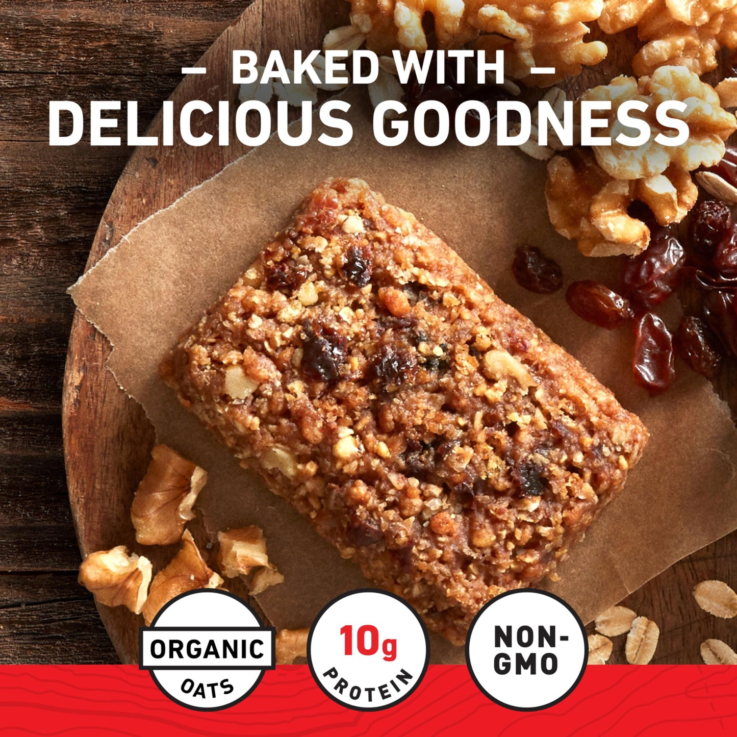CLIF BAR Protein Energy Bars, Oatmeal Raisin Walnut, 10ct