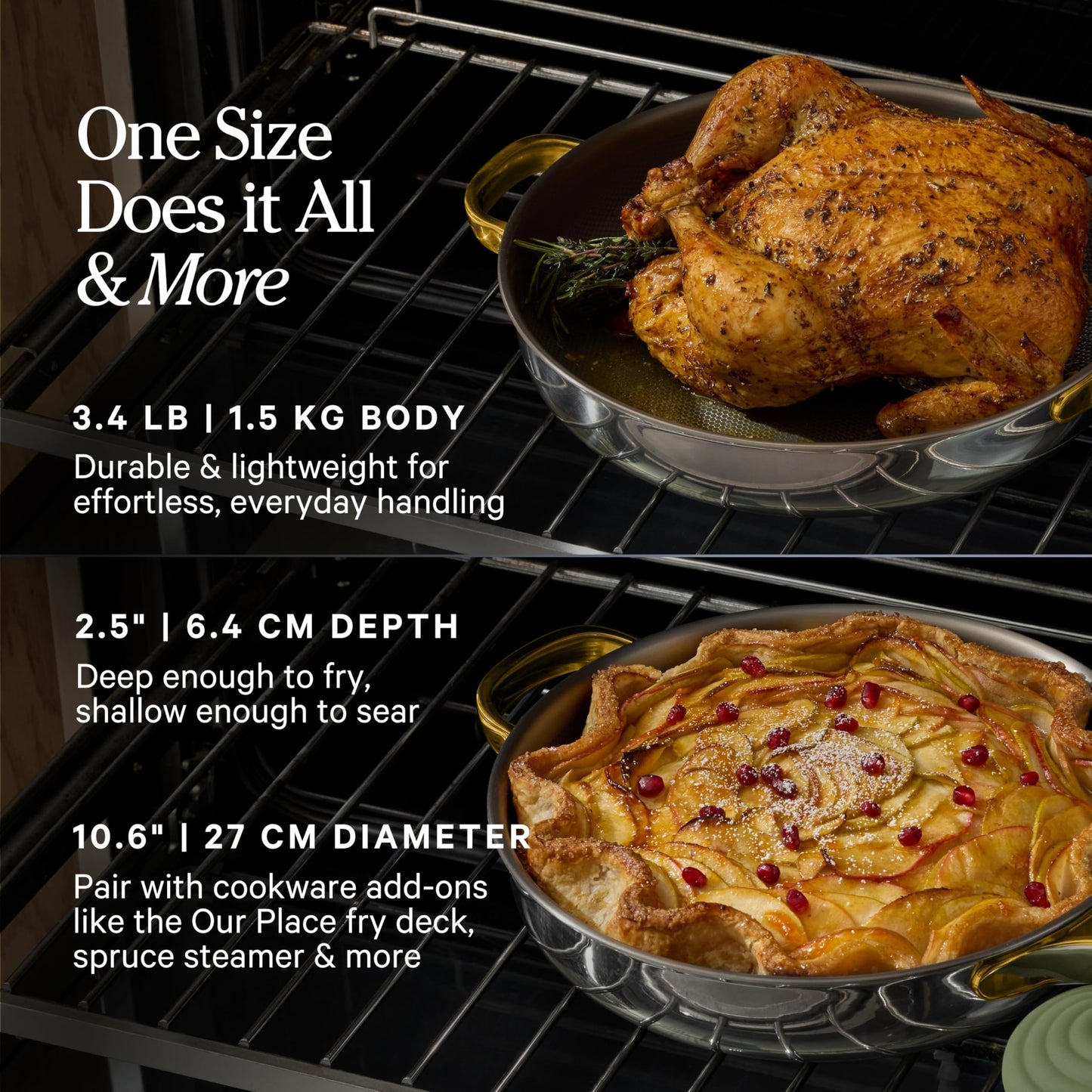Our Place Titanium Always Pan Pro, 10.6" Nonstick Titanium Frying Pan
